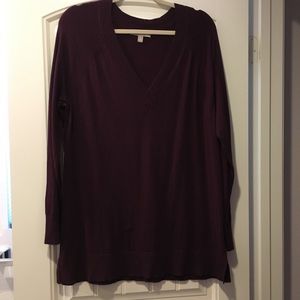 Banana republic burgundy v-neck sweater